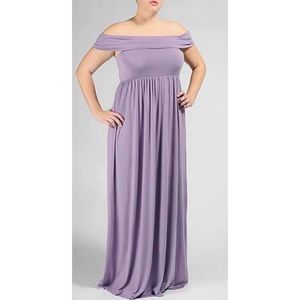 Rachel Pally Purple Lavender Off Shoulder Plus Size Maxi Dress 1x